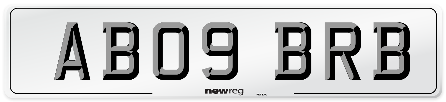 AB09 BRB Number Plate from New Reg